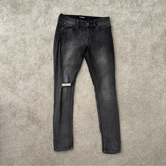 Express black distressed skinny legging jeans 🖤 - Picture 1 of 5